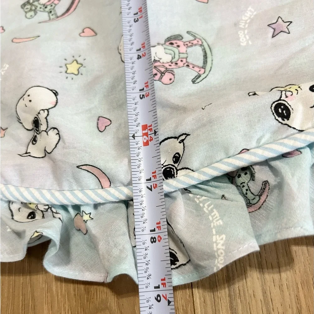VTG My Little Snoopy Lambs & Ivy Valances Set/2 Good Night‎ Ruffles Nursery USA